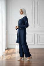 Load image into Gallery viewer, Sweethearts blue cord set
