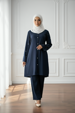 Load image into Gallery viewer, Sweethearts blue cord set
